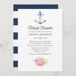 Convites Chá de panela Virtual Náutico de Aquarela