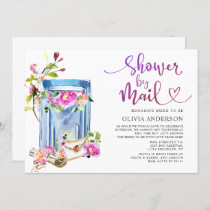 Convites Chá de panela Virtual Watercolor por Correio