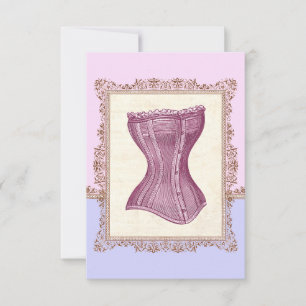 Convites Chá de panela Vitoriano de Lingerie do Corset