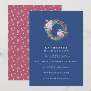 Convites CHÁ DE PANELA   Watercolor Winter Sparrow  