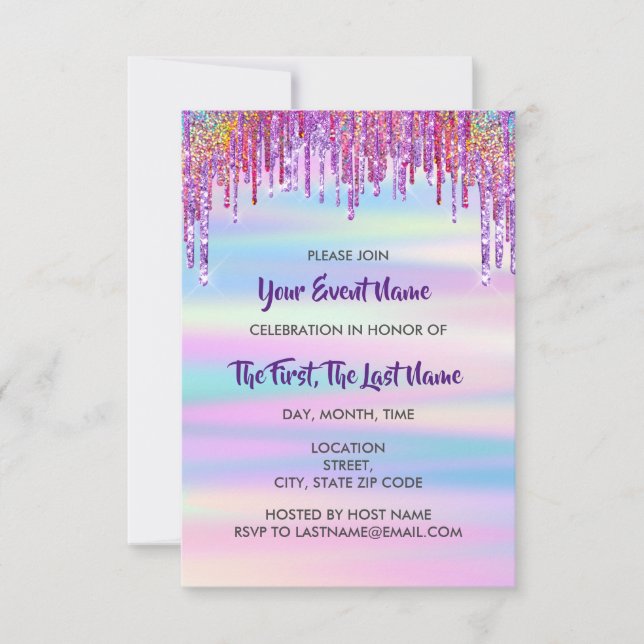 Convites Chá de panela Wedding 16ª Holografia (Frente)