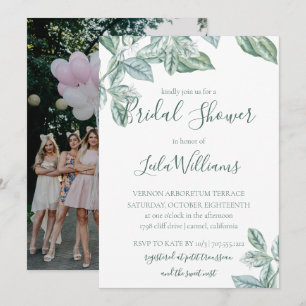 Convites Chá de panela Wedding da foto botânica da hortel
