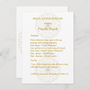 Convites Chá de panela Week-end, suíte de Monet's Dahlia, b