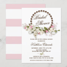 Chá de panela Whimsic Boho Floral Pearl Wreath