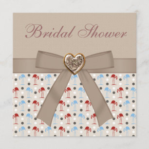 Convites Chá de panela Whimsical Wonderland Flamingos