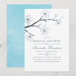 Convites Chá de panela White Cherry Blossoms