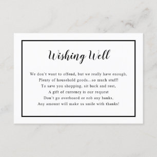 Convites Chá de panela Wishing - placa de poço  cor perso