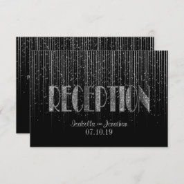 Convites Chá de Prata e Preto - Recepção