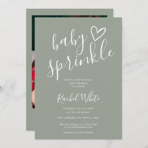 Convites Chá de Sage Green Neutral Baby Sprinkle Foto