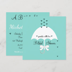 Convites Chá de Teal Blue Party