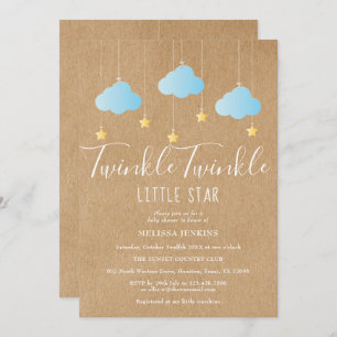 Convites Chá de Twinkle Baby Boy / Rustic de Sprinkle