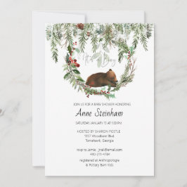 Convites Chá do Baby Boy da temporada de inverno