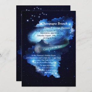 Convites Chá do Casal da Galáxia do Espaço Exterior