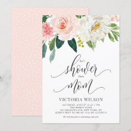 Convites Chá do Chá de fraldas Floral Rosa-Blush da mãe