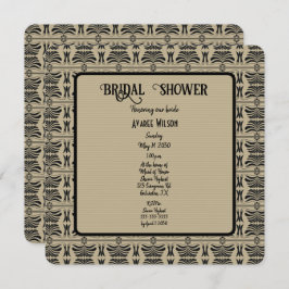 Convites Chá do Mediterrâneo Negro e Grego Castanho