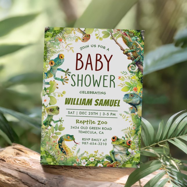 Convites Chá do Rapaz Réptil (Criador carregado)