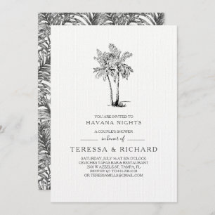Convites Chá dos casais das noites das palmas Havana do