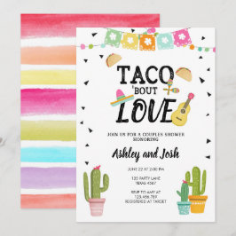 Convites Chá dos casais do cacto do amor do ataque do Taco