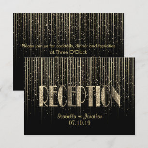 Convites Chá Dourado e preto - Recepção