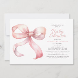 Convites Chá Elegante de Arco de Coquette Blush Cor-de-Rosa