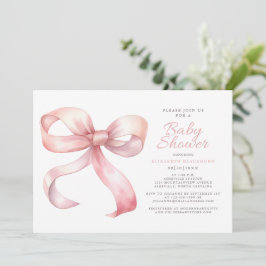 Convites Chá Elegante de Arco de Coquette Blush Cor-de-Rosa