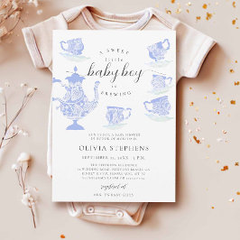 Convites Chá Elegante de Boho Lace Set Baby Boy