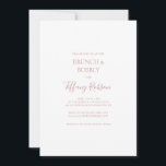 Convites Chá Elegante simples Dourado Brunch e Bubble<br><div class="desc">Este simples e elegante convite para o rosa dourado e chá borbulhante é perfeito para o seu clássico casamento minimalista de ouro rosa. Design apresenta a típica vintage mínima fonte de ouro emboscada contemporânea chic e delicada caligrafia formal romântica. É excelente para primavera, verão, outono ou casamentos de luxo de...</div>