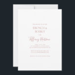 Convites Chá Elegante simples Dourado Brunch e Bubble<br><div class="desc">Este simples e elegante convite para o rosa dourado e chá borbulhante é perfeito para o seu clássico casamento minimalista de ouro rosa. Design apresenta a típica vintage mínima fonte de ouro emboscada contemporânea chic e delicada caligrafia formal romântica. É excelente para primavera, verão, outono ou casamentos de luxo de...</div>