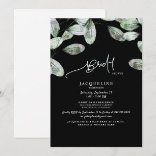 Convites Chá Eucalyptus Black Bride