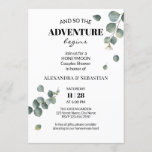 Convites Chá Eucalyptus Honeymoon<br><div class="desc">design de cor aquosa verde. Adicione suas próprias informações de evento e,  para mais personalização,  clique no link "clique para personalizar". ~ Verifique a coleção para jogos,  convites,  sinais e mais ~ correspondentes</div>