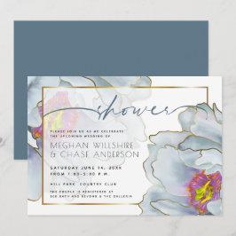 Convites Chá Exótico Dusty Blue e Lilac