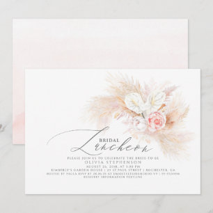 Convites Chá Exótico Floral de Grass de Luncheon