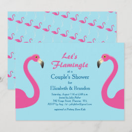 Convites Chá Flamingle do vamos Invite azul-claro