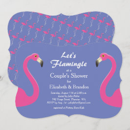 Convites Chá Flamingle do vamos Invite - roxo