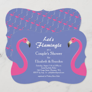 Convites Chá Flamingle do vamos Invite - roxo