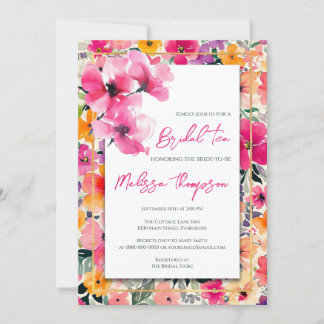 Convites Chá Floral Bridal, Chá de panela