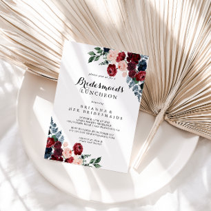Convites Chá Floral das Bridesmaids Luncheon Marinho