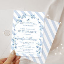 Chá floral de bebê borboleta azul