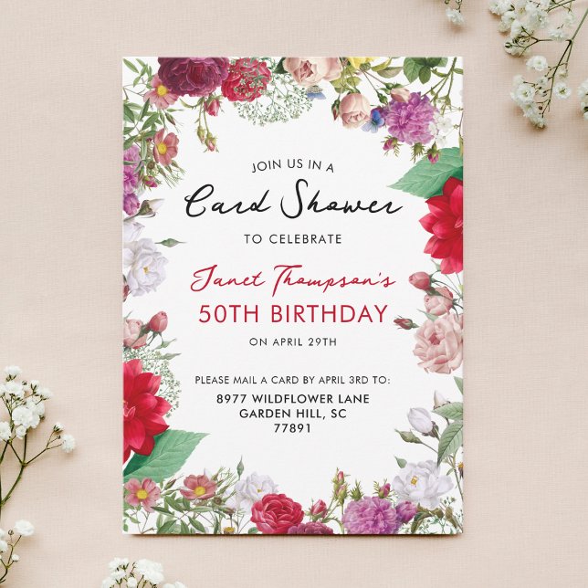 Convites Chá Floral Garden por Mail Birthday (Criador carregado)