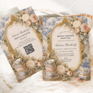 Convites Chá Floral Regency Festa de Noiva