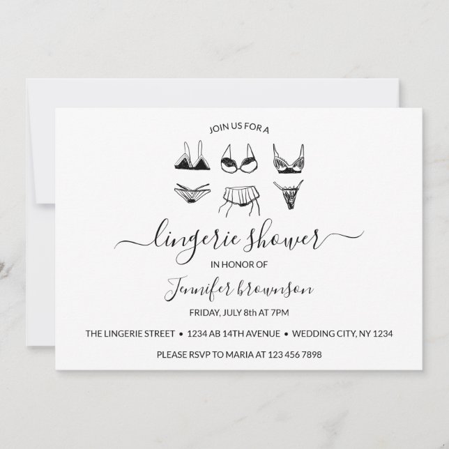 Convites chá lingerie (Frente)