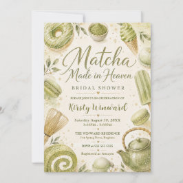 Convites Chá Matcha Feito no Céu Chá de Noiva