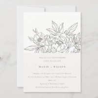 Chá mínimo Elegante Brown Floral Sketts Casais