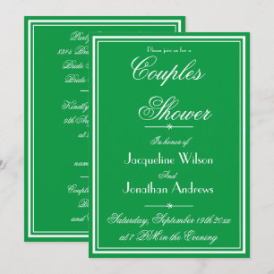 Convites Chá Moderno Emerald Green Chic Legal RSVP