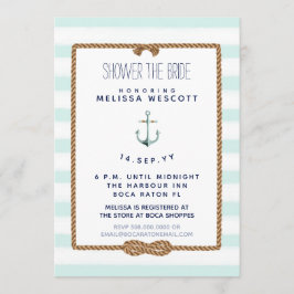 Convites Chá náutico Espuma do Mar do Nó Infinito Brito