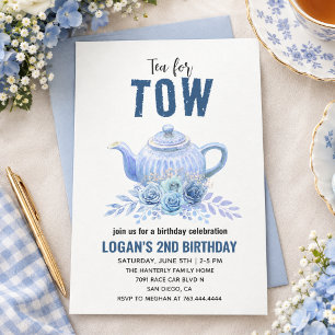 Convites Chá para Dois – Festa de 2º Aniversário Floral