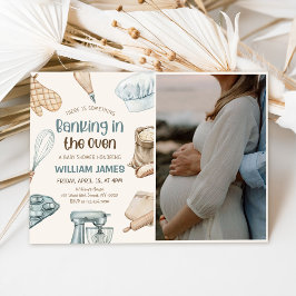 Convites Chá Pastel Watercolor Baking Baby Boy