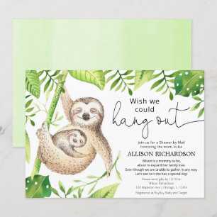 Convites Chá por correio, chá de fraldas de saída de pre