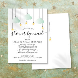 Convites Chá Por Correio Longa Distância Verde Neutro Bebê