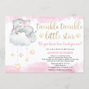 Convites Chá por correio Twinkle brilha pequeno estrela ro